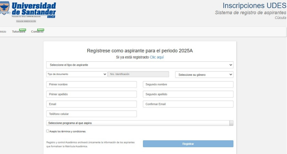 MEI registro como aspirante 2